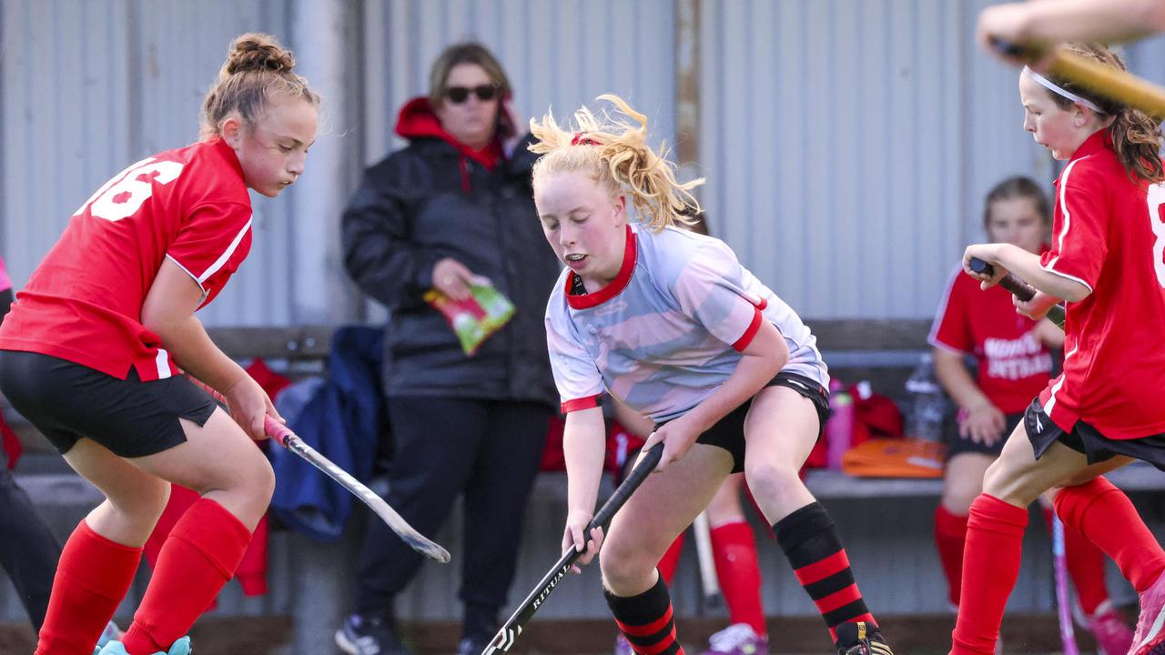 Under 13 Girls Glenelg v North Central at Essendon. Picture by Wayne Taylor.