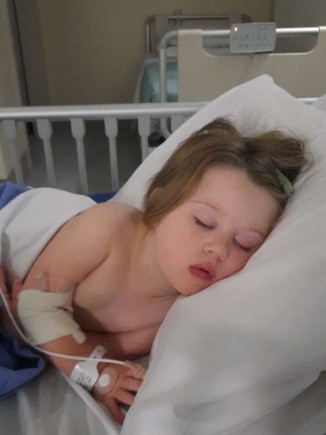 Everly suffered from six seizures and was flown to the Women’s and Children's Hospital due to the lack of services available regionally. Picture: Supplied