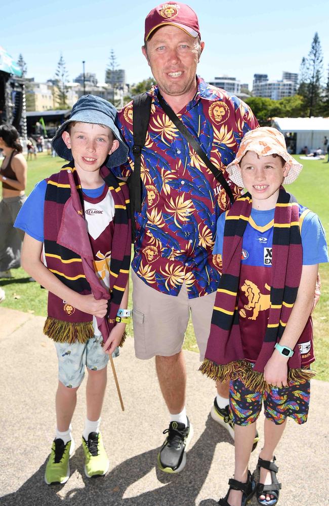 Angus, Dan Pearce and James at Caloundra Music Festival. Picture: Patrick Woods.