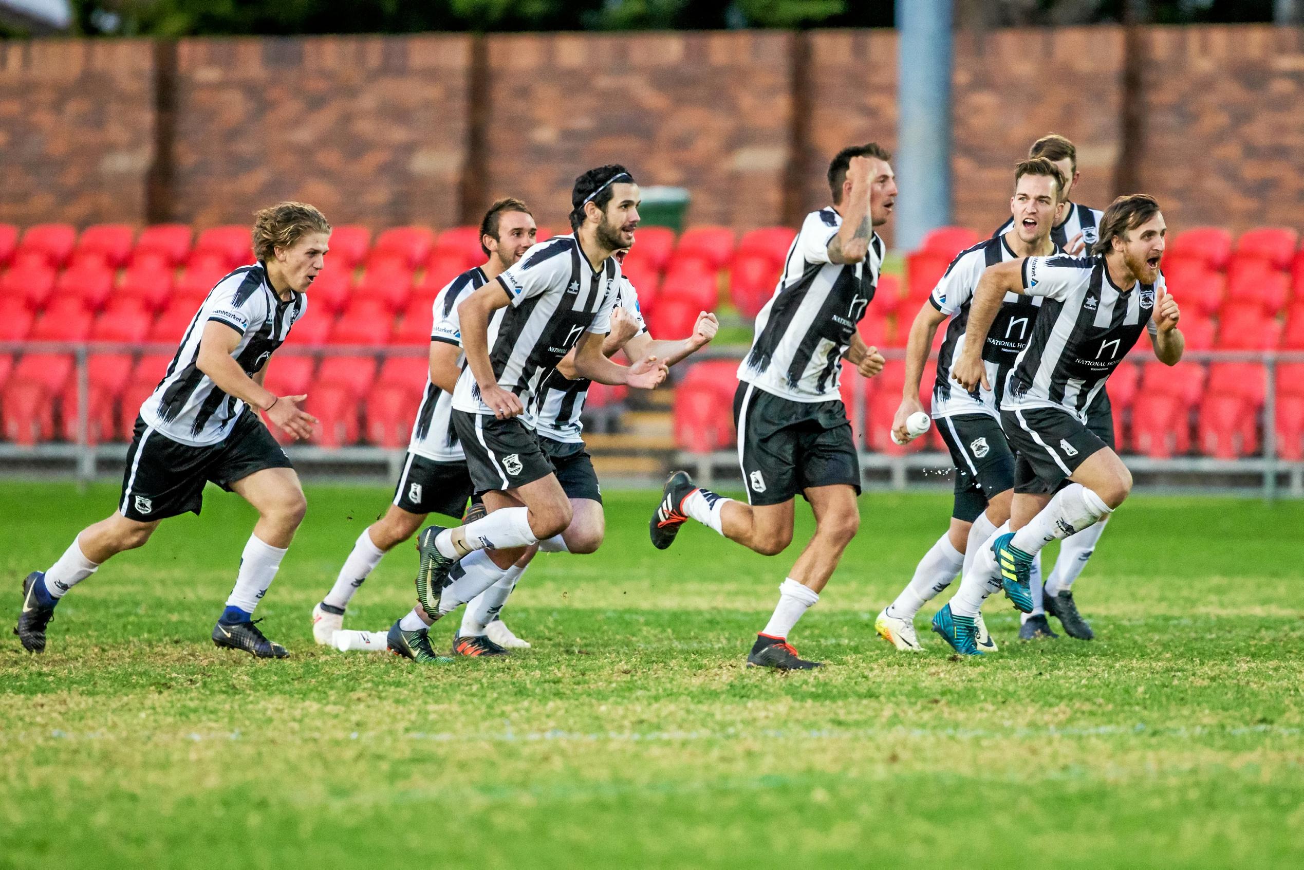 Willowburn celebrates their TFL President's Cup victory. Willowburn beat USQ FC 8-7 on penalties after the scores were 2-2 at full-time. Picture: Paul Smith