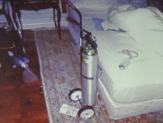 A photograph of Michael Jackson's bedroom presented at Dr Conrad Murray’s trial.