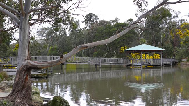 The lake the hapless Pokemon Go player had to jump in. Picture: David Crosling