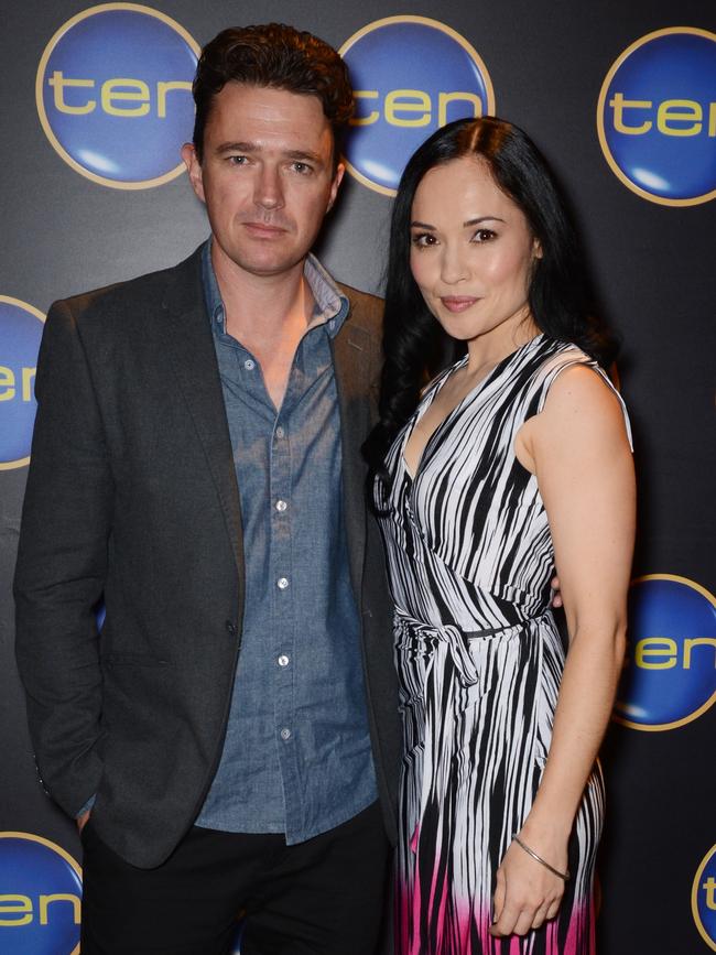 Actors Matt Day and Tasneem Roc in 2012. Picture: AAP