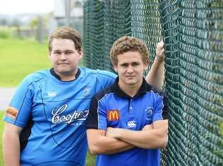 MOUNT UP: David Clark and Zach Hyatt will represent Far North Coast at the under-20 country rugby titles at Mudgee. Photo: Adam Hourigan/The Daily Examiner