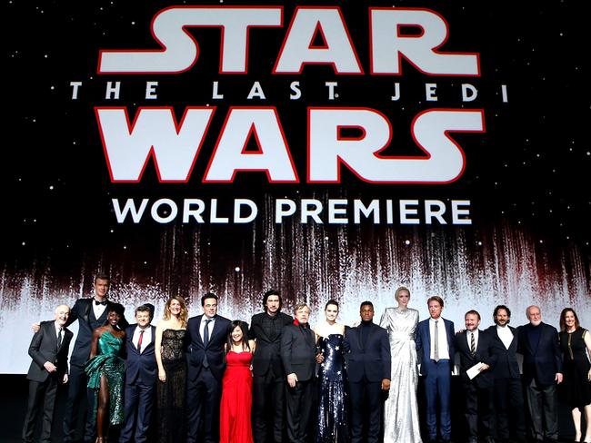 All the stars from Star Wars: The Last Jedi Premiere at The Shrine Auditorium on December 9, 2017 in Los Angeles.