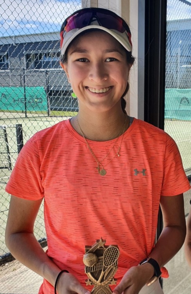 Sarah Bigg at the 2022 Junior Teams Carnival Title. Photo: Tennis Gold Coast.