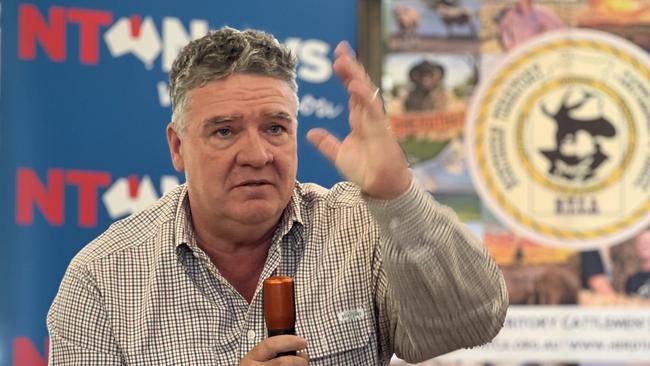 Agriculture Minister Mark Monaghan at the NT News Ag Leaders Debate in Katherine on 22 July, 2024. Picture: Fia Walsh