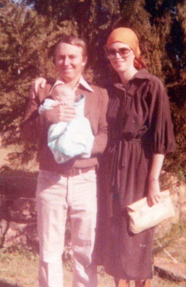 Paul Hatton and his wife Julie Hatton with Natalie as a baby.