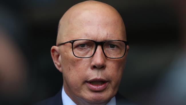 Opposition Leader Peter Dutton has come under pressure over the timing of his nuclear energy policy announcement. Picture: Lisa Maree Williams/Getty Images