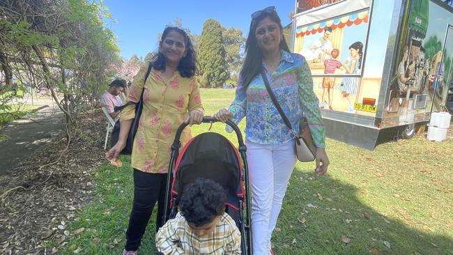 Nita and Vruta Chotalia with Saesha, 2, of Westmead.