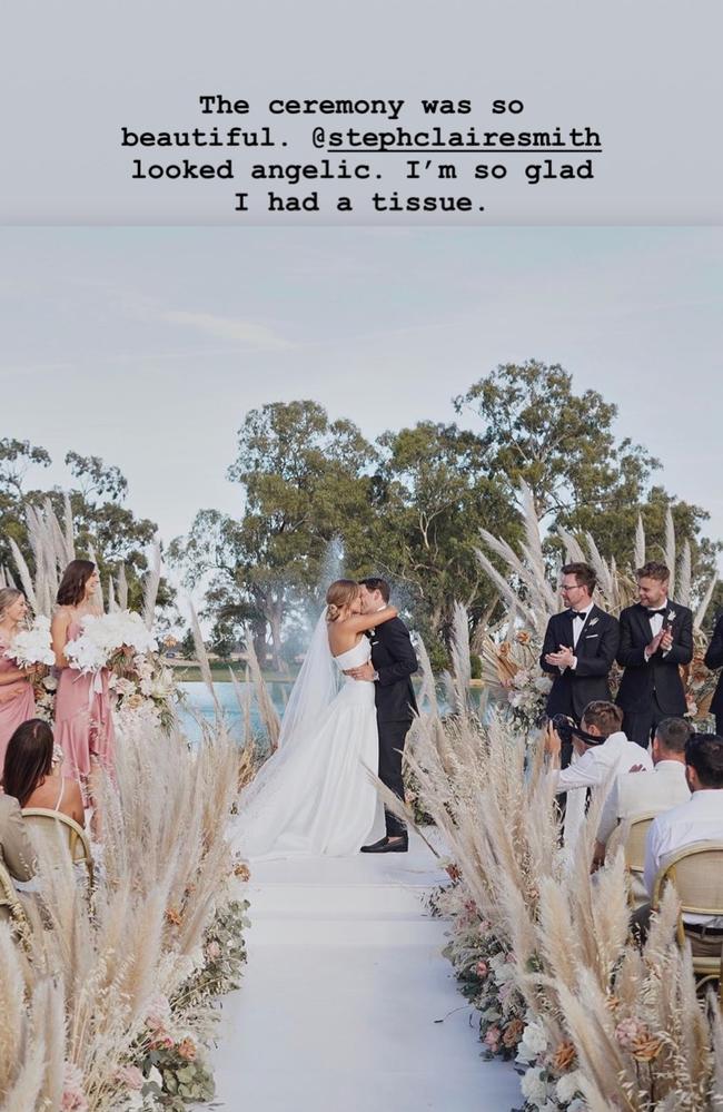 The couple tied the knot in a picture perfect backdrop. Picture: Instagram