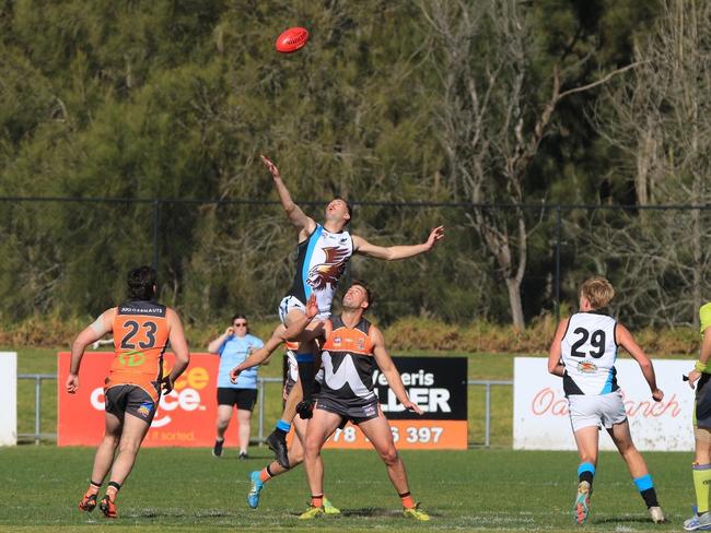 Joseph Tegart takes flight for the Seahawks. Supplied: Batemans Bay Seahawks