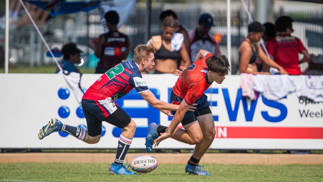 MacKillop Saints vs. Palmerston Crocs at 2023 Hottest 7s at TRL Stadium, Darwin. Picture: Pema Tamang Pakhrin