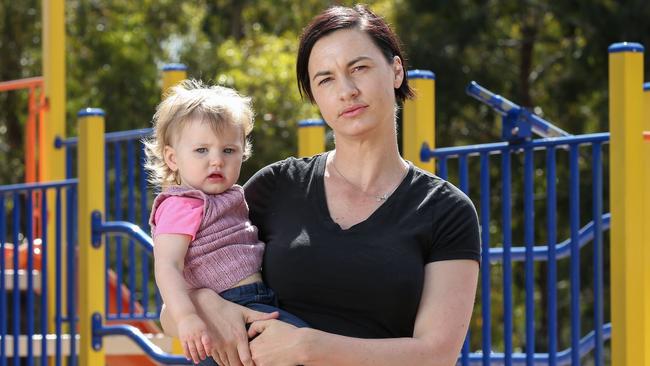 Mother Bonnie Smart with her one-year-old daughter Eleanora. Picture: Ian Currie.