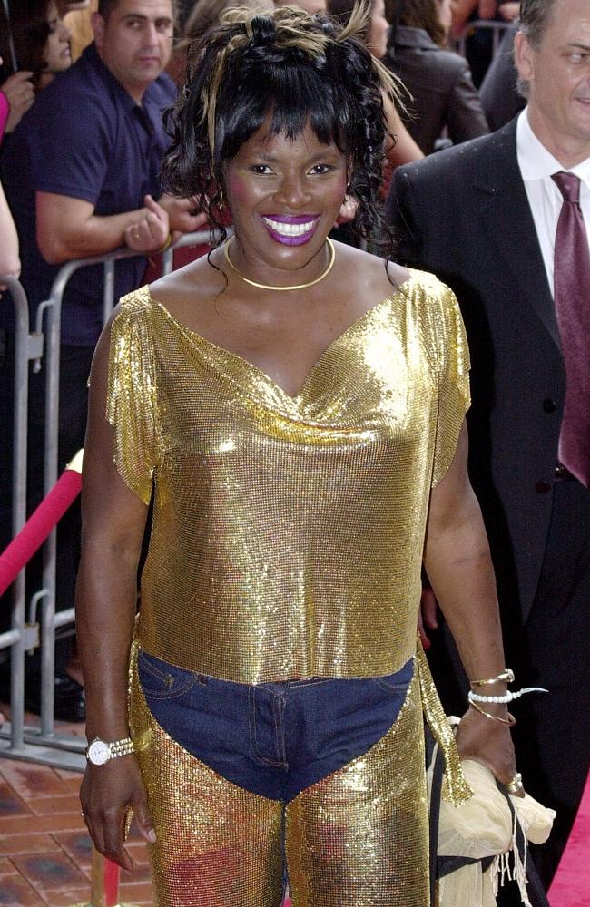 Marcia, Marcia, Marcia. Are they gold chaps or a gold jumpsuit with the crotch cut out? She’s pictured here at the 2000 awards. Picture: News Corp Australia