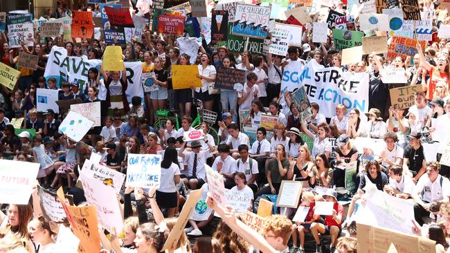 The protests were inspired by Greta Thunberg, a 15-year-old Swedish student who led a strike outside Swedish parliament. Picture: Mark Metcalfe/Getty Images