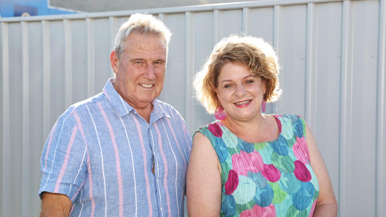 Robin Logan and Margaret Logan at the grand opening of Distil on the Hill's new Smithfield distillery. Picture: Brendan Radke