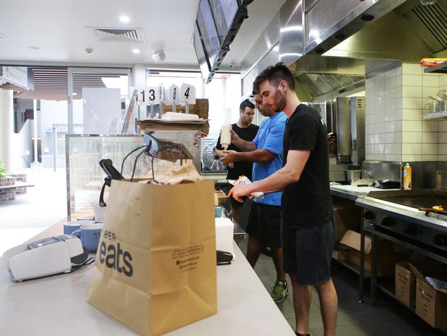 Analysts believe these food delivery businesses are struggling to make a profit. Picture: Ric Frearson