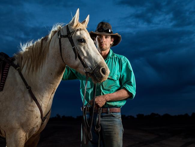 Jamie Kunze, Leading Hand at Macumba Station, Oodnadatta. Picture: Matt Turner.