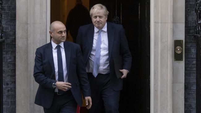 Boris Johnson leaves 10 Downing Street on Monday. Picture: Getty Images