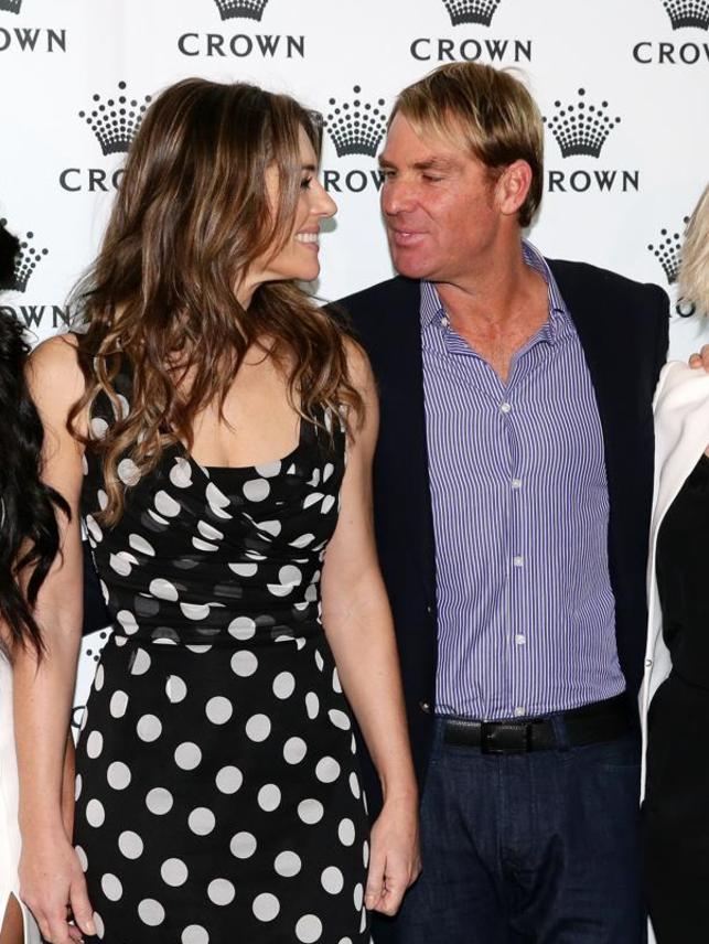 Shane Warne and Elizabeth Hurley in 2013.