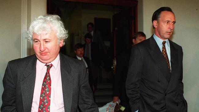 Then ACTU secretary Bill Kelty and Paul Keating in 1995.