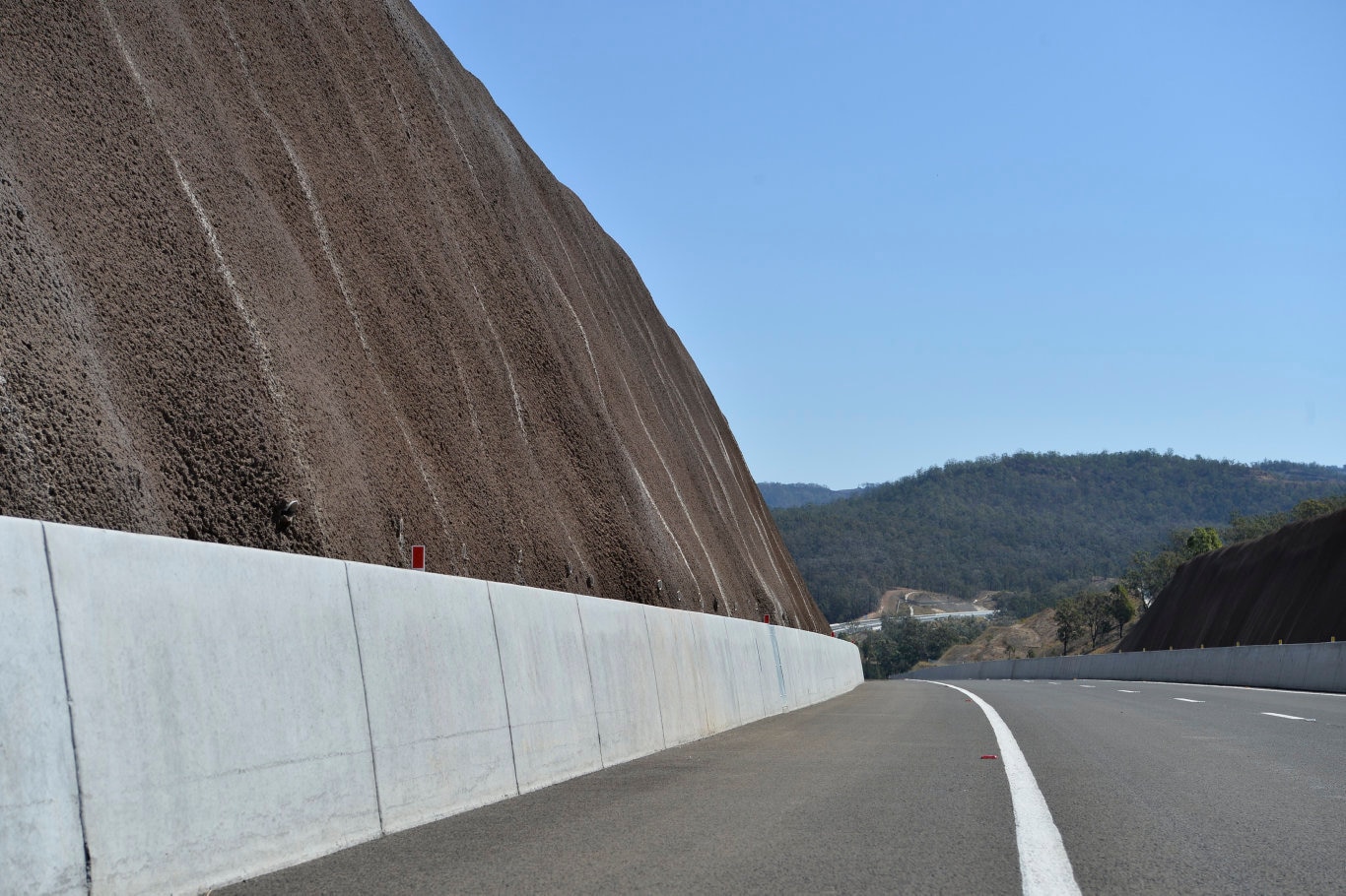 A cutting near Six Mile Cr on the Toowoomba Second Range Crossing during the media preview before opening, Friday, September 6, 2019. Picture: Kevin Farmer