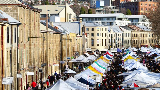 Salamanca Market attracts crowds year-round, but is easier to navigate in winter. Picture: SAM ROSEWARNE