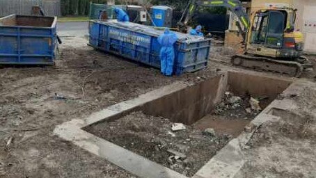 Sustainable Homes Melbourne builders found this pool buried beneath a home in Carr St, Coburg North. Picture: supplied