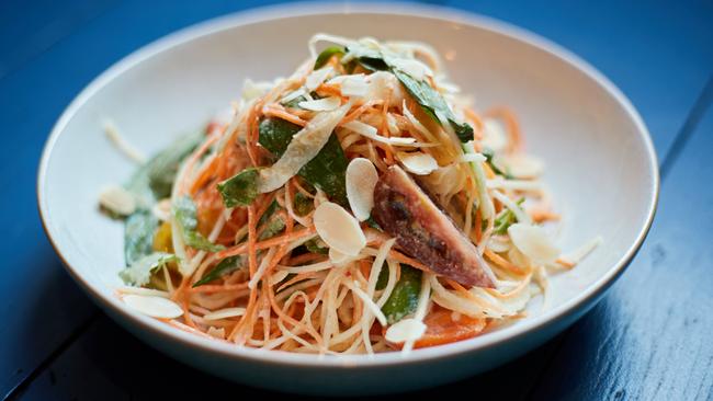 Coconut salad at Level One in Adelaide. Picture: Matt Loxton