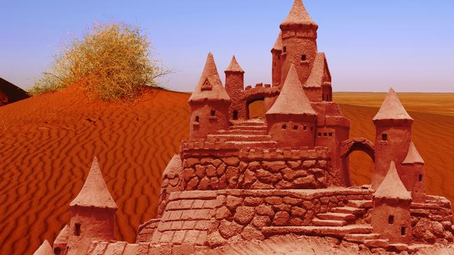 When the folks at Wotif launched their search for the ‘Festival of Wot?’ Tourism NT suggested the Festival of Sandcastles in the Desert. Picture: Tourism NT