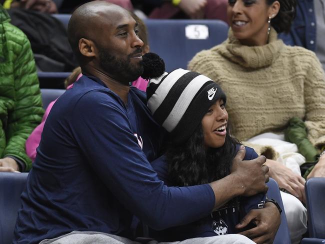 Kobe Bryant and his daughter Gianna. Picture: AP