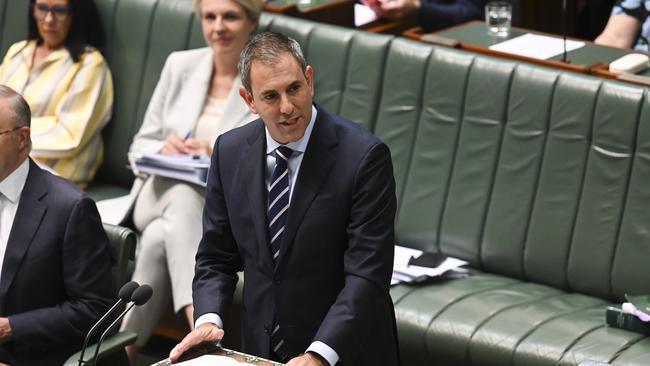 Federal Treasurer Jim Chalmers will today acknowledge that Australia will fall short of its energy targets without significant investment from private industry. Picture: Martin Ollman/NCA NewsWire.