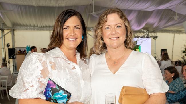 Carmel Deguara and Henrietta Attard at the Touch of Teal Soiree for the Trudy Crowley Foundation at the Mantra at the Harbour on Friday, September 8. Picture: Michaela Harlow