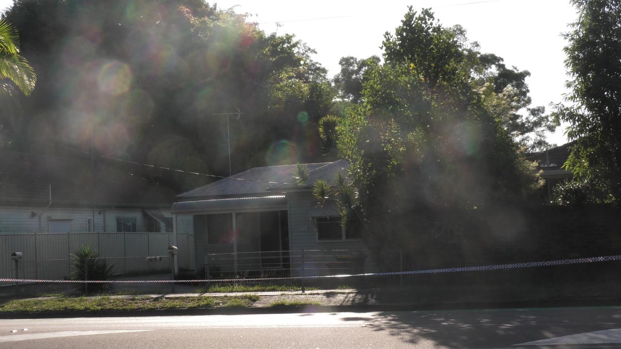 A crime scene was set up on Ocean Rd at Woy Woy on February 27. Picture: Satria Dyer-Darmawan