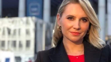 Van Onselen said Channel 10 reporter Stela Todorovic may have been surveilled by a Liberal on the campaign bus or at a press conference while she was texting Mr Kean. Picture: Twitter/Stela Todorovic