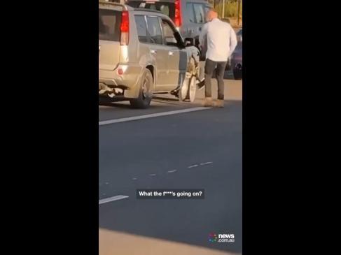 Clueless Adelaide man driving car its on rims