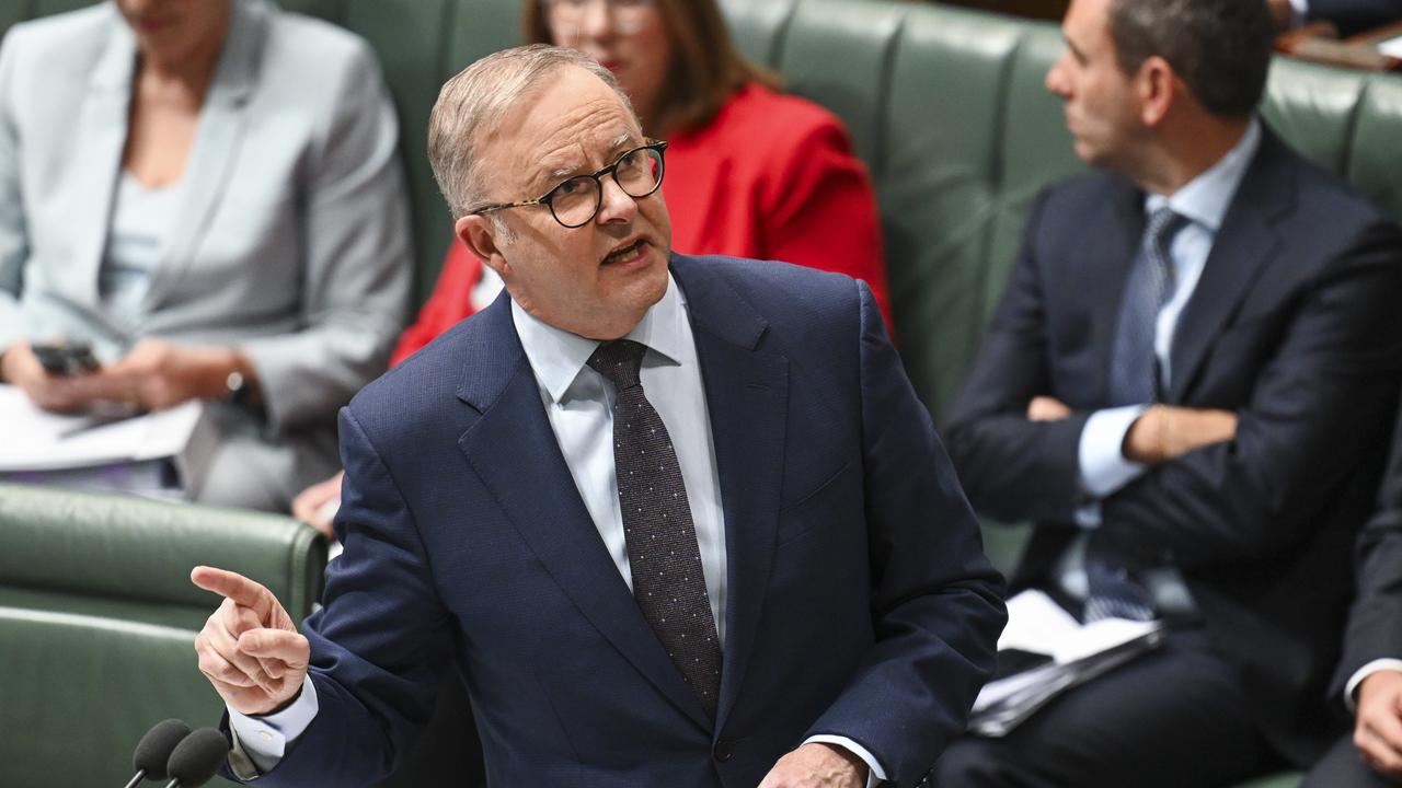 Prime Minister Anthony Albanese was peppered with questions about Makarrata and treaty during parliament this week. Picture: NCA NewsWire / Martin Ollman