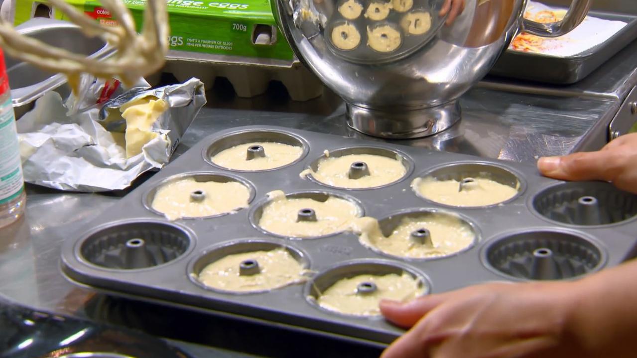 Depinder gets creative and makes curry cake. Picture: Channel 10