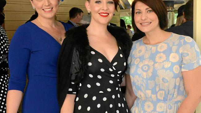 SUNDAY SOIREE: Julieanne Emerick, Suellen Cusack-Greensill and Hannah Jacobs socialise at the Winter Feast event by Indulge at Fairymead House Bundaberg.Photo: Paul Donaldson / NewsMail. Picture: Paul Donaldson BUN170716SOIR5