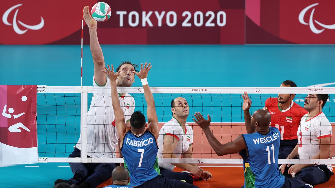 He can get his hand more than two metres in the hand while sitting down. (Photo by Kiyoshi Ota/Getty Images)