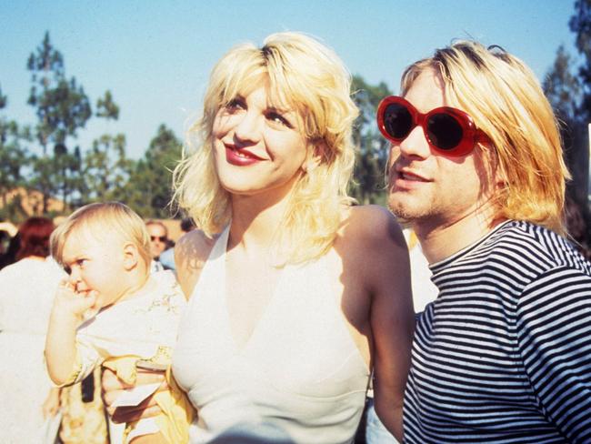 Frances (pictured as a baby) is the daughter of Courtney Love and Kurt Cobain. Picture: Terry McGinnis/WireImage