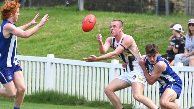 QAFL colts between Sherwood and Mt Gravatt. Saturday April 6, 2024. Picture, John Gass