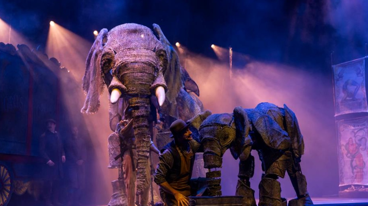 The production features enormous puppet elephants. Picture: Ken Leanfore