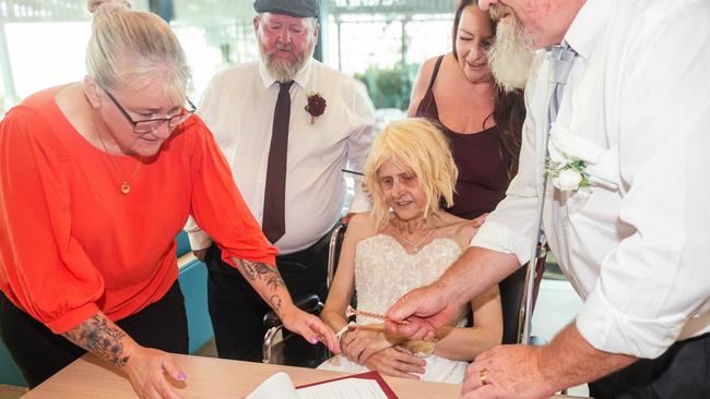 Tracy Tozer on the day of her wedding. Picture: Kirsty McVey