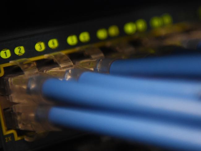 Ethernet data cables are seen in a server room  in Canberra, Wednesday, Nov. 16, 2016. (AAP Image/Mick Tsikas) NO ARCHIVING