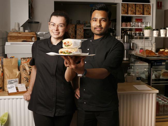Happy Larry chef Andrea Diaz and head chef Roshan Shrestha. Picture: Nikki Davis-Jones