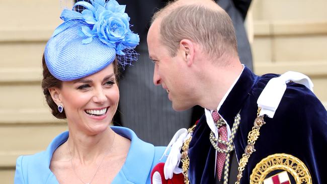 Duchess of Cambridge Catherine and Duke of Cambridge Prince William at the Order Of The Garter Service at St George's Chapel on June 13. Picture: Chris Jackson/Getty Images