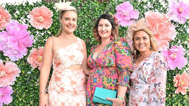 Christie Vinter, Nicola Lister and Amanda Favier at the Cairns Cup on Saturday. Photo by Emily Barker