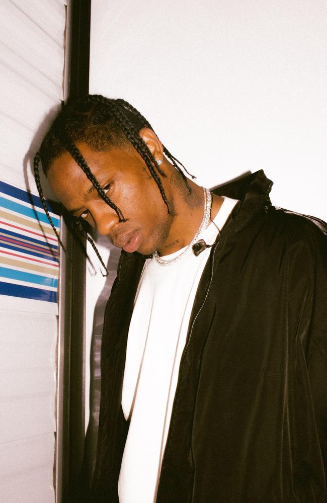 American rapper Travis Scott. Picture: Sony Music